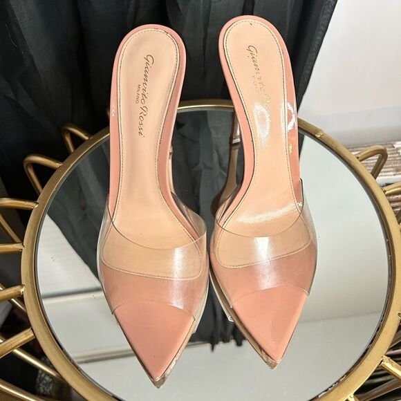 Gianvito Rossi Elle 100mm Plexi Heels - Picture 7 of 8